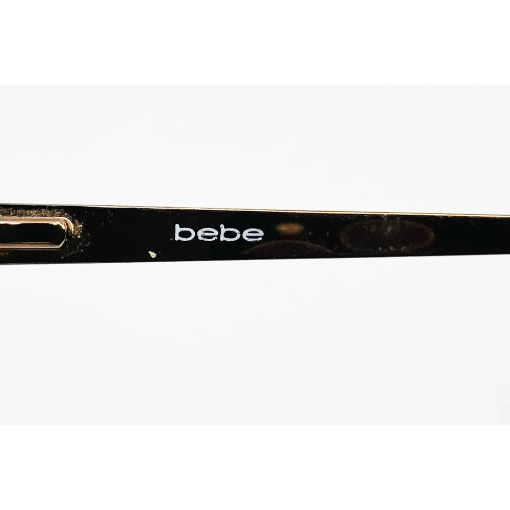 Bebe Eyeglasses Womens Brown Pink Studded Designer Frames 51-16-135